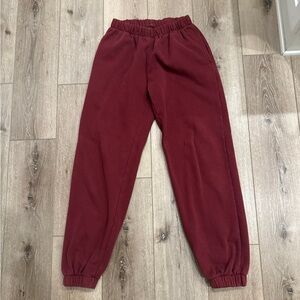 Brandy Melville Burgundy oversized sweat pants